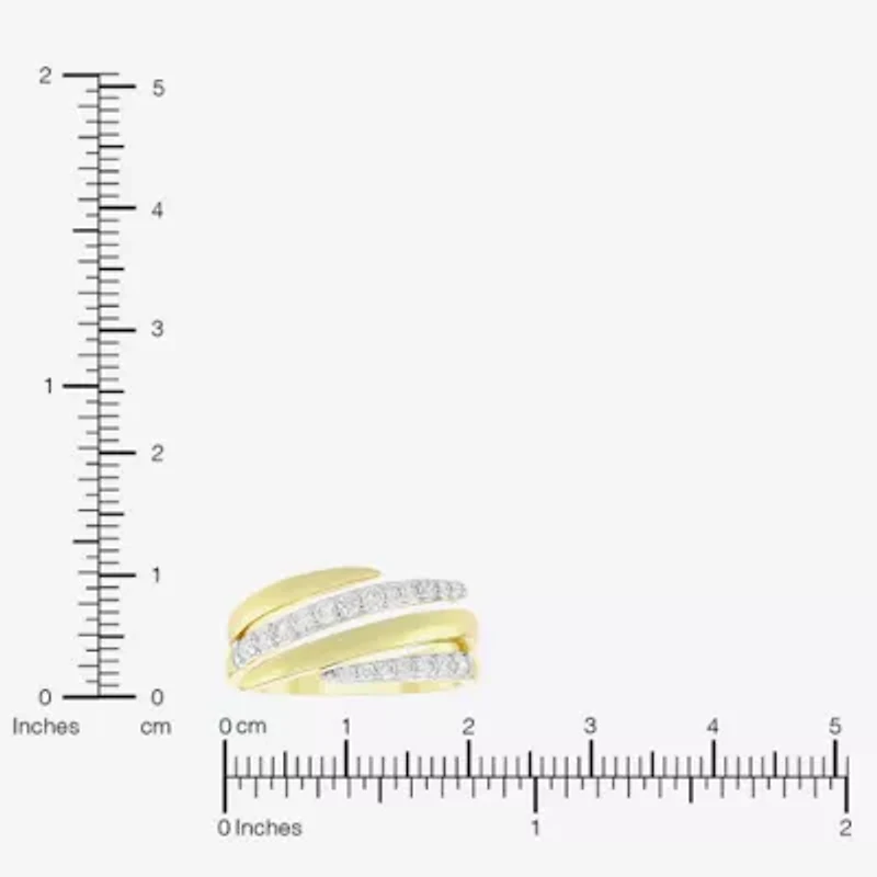 (H-I / Si1) Womens 3.5MM 3/8 CT. T.W. Lab Grown White Diamond 14K Gold Over Silver Band