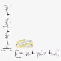 (H-I / Si1) Womens 3.5MM 3/8 CT. T.W. Lab Grown White Diamond 14K Gold Over Silver Band