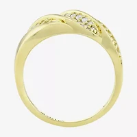 (H-I / Si1) Womens 3/8 CT. T.W. Lab Grown White Diamond 14K Gold Over Silver Band