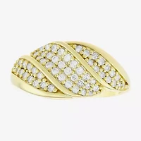 (H-I / Si1) Womens 3/8 CT. T.W. Lab Grown White Diamond 14K Gold Over Silver Band