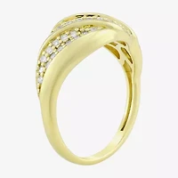 (H-I / Si1) Womens 3/8 CT. T.W. Lab Grown White Diamond 14K Gold Over Silver Band