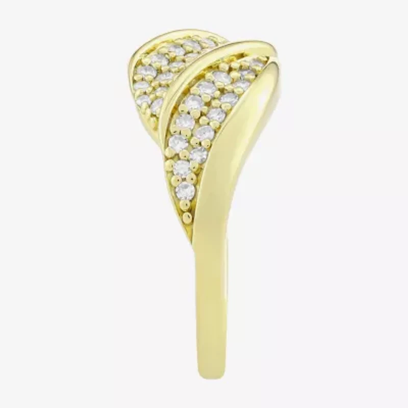 (H-I / Si1) Womens 3/8 CT. T.W. Lab Grown White Diamond 14K Gold Over Silver Band
