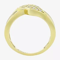 (H-I / Si1) Womens 2MM 1/4 CT. T.W. Lab Grown White Diamond 14K Gold Over Silver Band