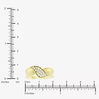 (H-I / Si1) Womens 2MM 1/4 CT. T.W. Lab Grown White Diamond 14K Gold Over Silver Band