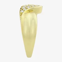 (H-I / Si1) Womens 2MM 1/4 CT. T.W. Lab Grown White Diamond 14K Gold Over Silver Band