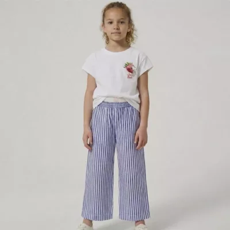 Grayson Little Toddler Girls Wide Leg Relaxed Fit Pull-On Pant