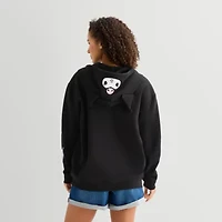Womens Juniors Long Sleeve Hello Kitty Fleece Zipper Hoodie