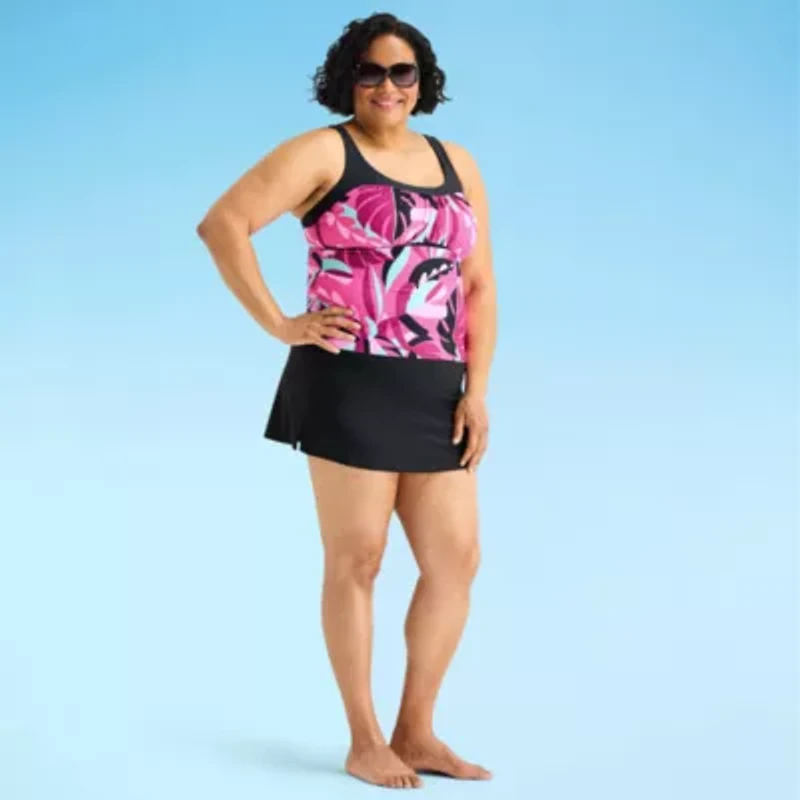 ZeroXposur Womens Comfort Straps Plus Tankini Swimsuit Top