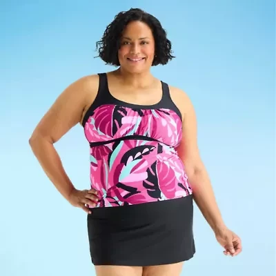 ZeroXposur Womens Comfort Straps Plus Tankini Swimsuit Top