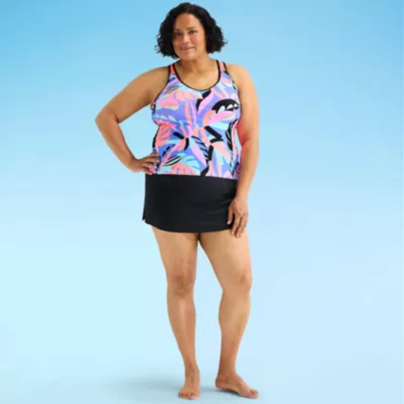 ZeroXposur Womens Built Bra Plus Tankini Swimsuit Top