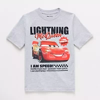 Disney Collection Boys Round Neck Short Sleeve Classic Fit Cars Graphic T-Shirt