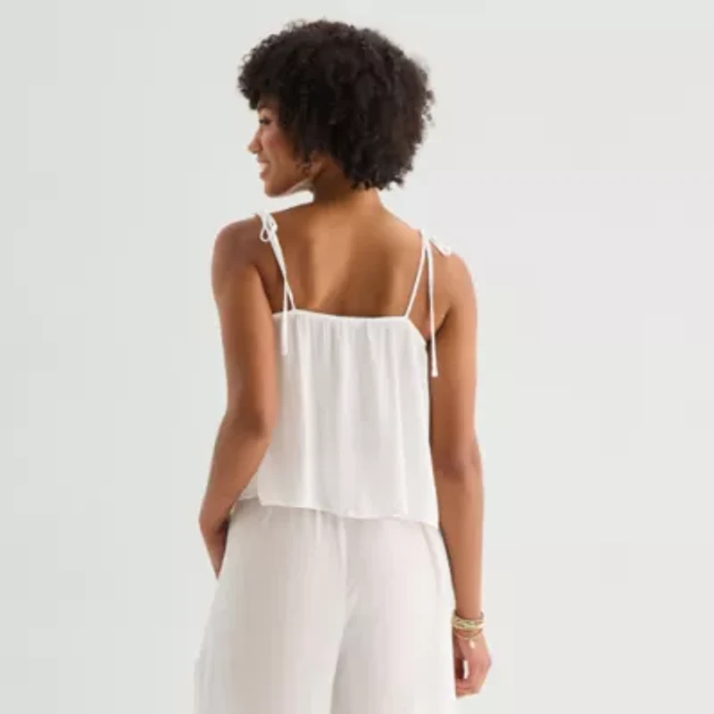Forever 21 Womens Juniors Straight Neck Sleeveless Camisole
