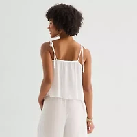 Forever 21 Womens Juniors Straight Neck Sleeveless Camisole