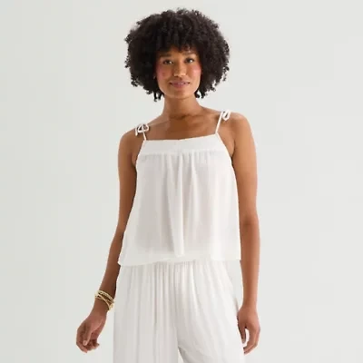 Forever 21 Womens Juniors Straight Neck Sleeveless Camisole