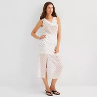 a.n.a Sheer Womens Draped Neck Sleeveless Tank Top