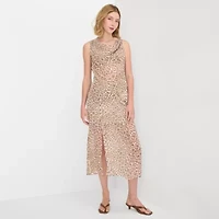 a.n.a Sheer Womens Draped Neck Sleeveless Tank Top