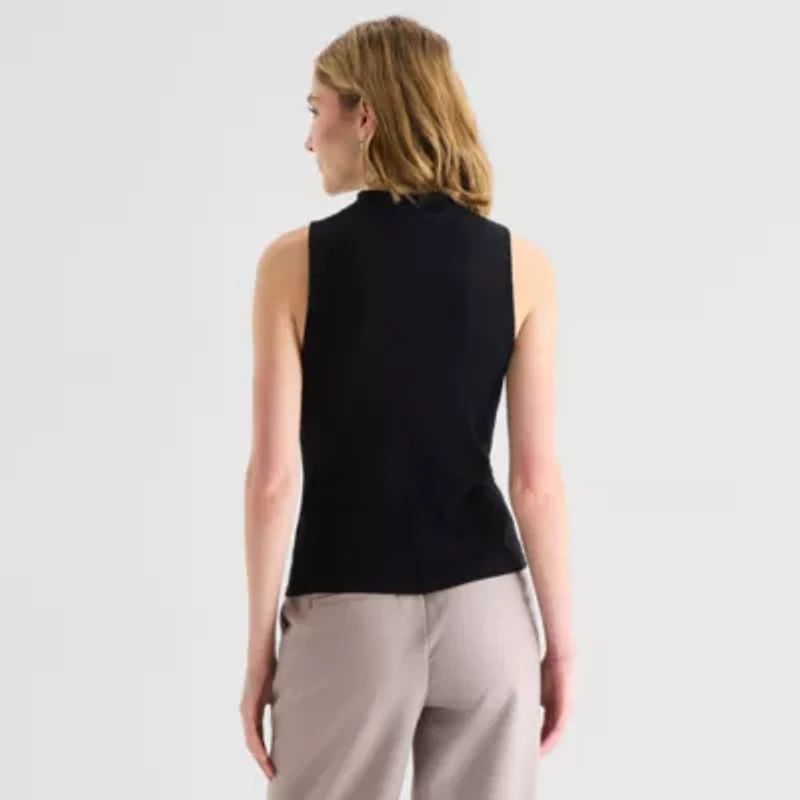 a.n.a Womens Funnel Neck Sleeveless Tank Top