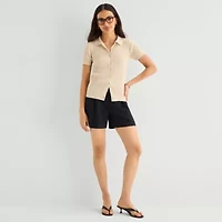 a.n.a Womens Short Sleeve Polo Sweater