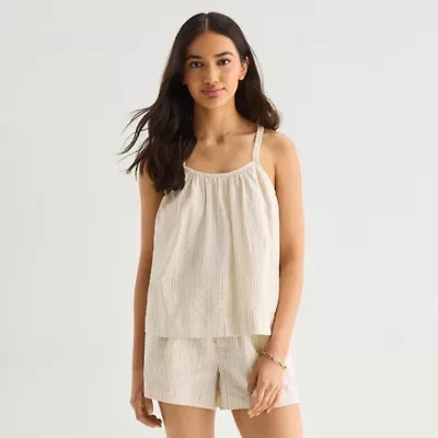 a.n.a Womens Square Neck Sleeveless Tank Top