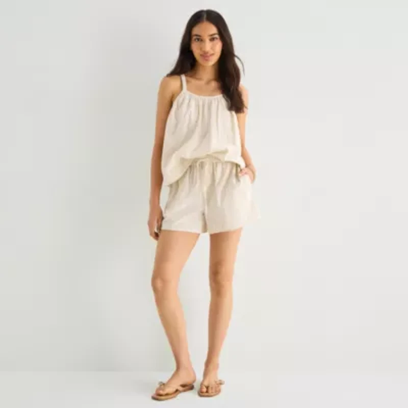 a.n.a Womens Square Neck Sleeveless Tank Top