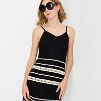 a.n.a Womens Sleeveless Striped Sweater Dress