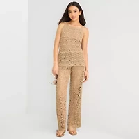 a.n.a Womens Square Neck Sleeveless Tank Top