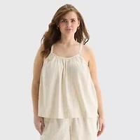 a.n.a Womens Plus Square Neck Sleeveless Tank Top