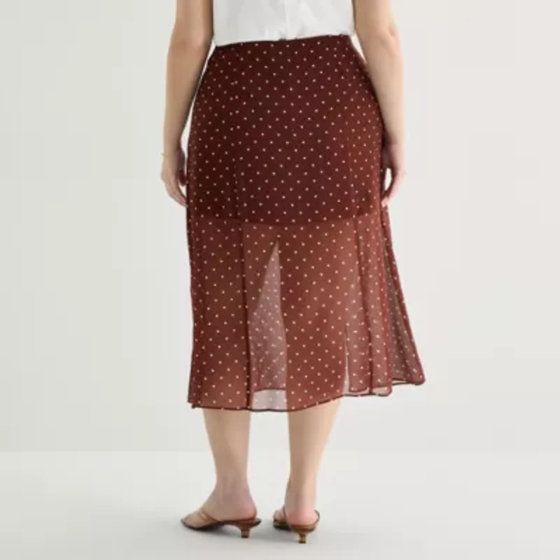 a.n.a Womens Plus Midi Pencil Skirt