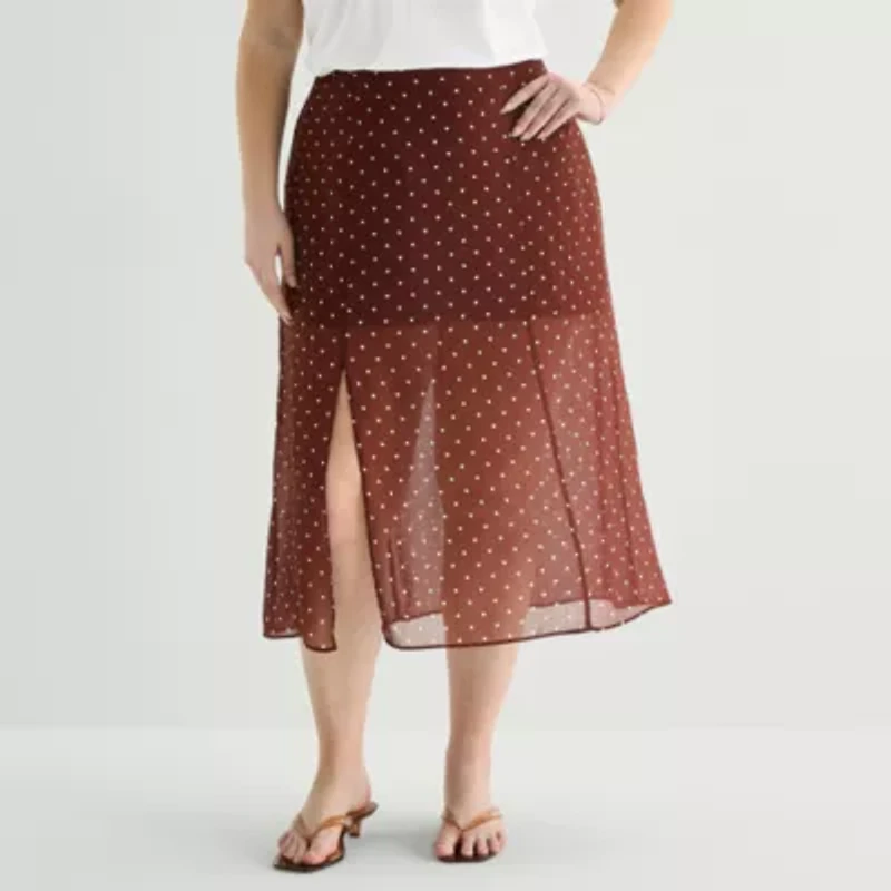 a.n.a Womens Plus Midi Pencil Skirt