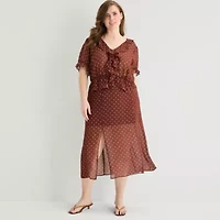 a.n.a Womens Plus Midi Pencil Skirt