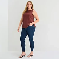 a.n.a Womens Plus Round Neck Sleeveless Tank Top