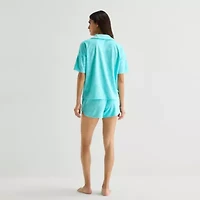 Sleep Chic Womens Short Sleeve Pajama Sets