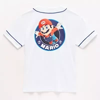 Little & Big Kid Boys V Neck Super Mario Yoshi Short Sleeve Jersey