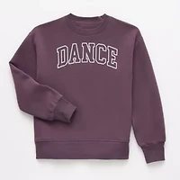 Xersion Little & Big Kid Girls Mock Neck Fleece Long Sleeve Sweatshirt