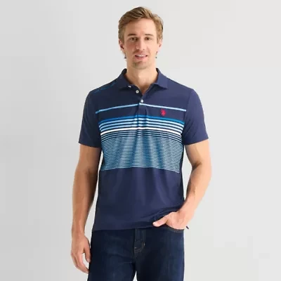 U.S. Polo Assn. Performance Stripe Mens Classic Fit Short Sleeve Shirt