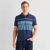 U.S. Polo Assn. Performance Stripe Mens Classic Fit Short Sleeve Shirt