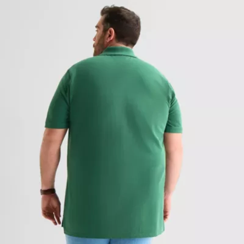 St. John's Bay Premium Stretch Big and Tall Mens Classic Fit Short Sleeve Polo Shirt
