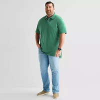 St. John's Bay Premium Stretch Big and Tall Mens Classic Fit Short Sleeve Polo Shirt