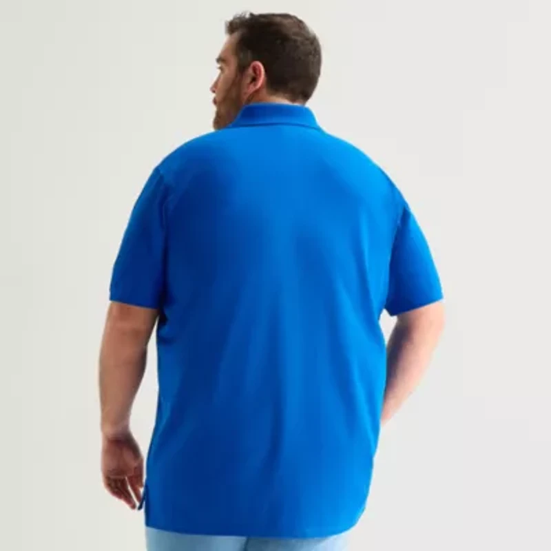 St. John's Bay Premium Stretch Big and Tall Mens Classic Fit Short Sleeve Polo Shirt