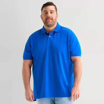 St. John's Bay Premium Stretch Big and Tall Mens Classic Fit Short Sleeve Polo Shirt