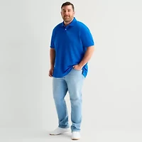 St. John's Bay Premium Stretch Big and Tall Mens Classic Fit Short Sleeve Polo Shirt