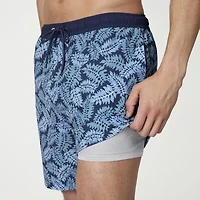 Free Country Mens Quick Dry Camouflage Swim Shorts