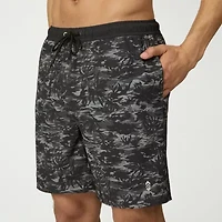 Free Country Mens Quick Dry Camouflage Swim Shorts