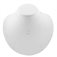 Womens Diamond Accent Natural White Diamond 10K Gold Heart 18 Inch Pendant Necklace
