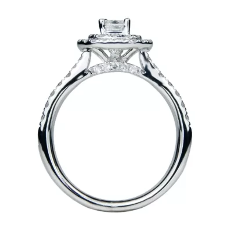 Signature By Modern Bride Womens 1/2 CT. T.W. Natural White Diamond 14K Gold Halo Bridal Set