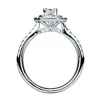 Signature By Modern Bride Womens 1/2 CT. T.W. Natural White Diamond 14K Gold Halo Bridal Set