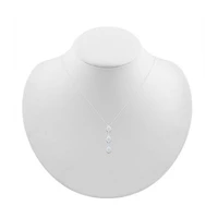 Linear Teardrop Womens 3/8 CT. T.W. Natural White Diamond 10K White Gold Pear 18 Inch Pendant Necklace