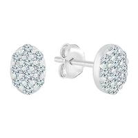 3/8 CT. T.W. Natural White Diamond 10K White Gold 7.1mm Stud Earrings
