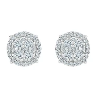 1/3 CT. T.W. Natural White Diamond 10K White Gold 7.3mm Stud Earrings