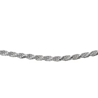 Made in Italy Unisex Adult Sterling Silver Inch Rope Chain Necklace